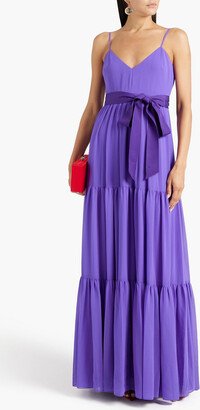 Tiered chiffon maxi dress