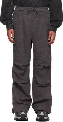 Gray Side Zip Cargo Pants