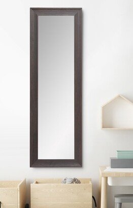 BrandtWorks Multi Size Slim Espresso Brown Wood Rustic Floor Mirror