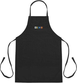 Skpr | Skipper Spelled Out With Nautical Flags Embroidered Apron, Semaphore Flag Design Gift For Boater, Sailor