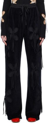 J.Kim Black Petals Lounge Pants