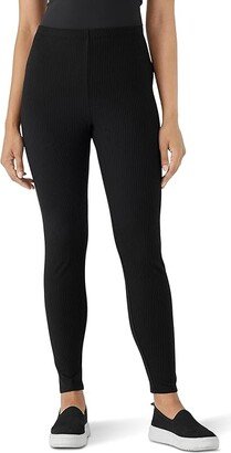 High-Waisted Ankle Leggings (Black) Women's Casual Pants