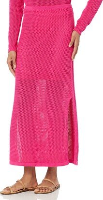 Women's Halle Crochet Midi Skirt with Side Slit