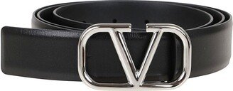 Vlogo Plaque Buckled Belt