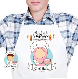 Islamic Apron, Custom Ramadan Personalized Apron For Kids & Adult, Cupcake Decoration, Gift, Eid Decor