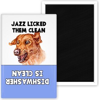 Funny Faced Labrador Retriever Personalized With Your Dogs Name Clean Dirty Dishwasher Magnet