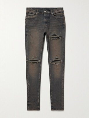 MX1 Skinny-Fit Panelled Distressed Jeans-AC