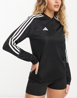 Football Tiro 23 1/4 zip top in black