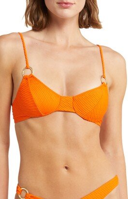 YELLOW THE LABEL Maeve Textured Underwire Bikini Top