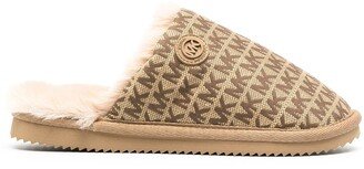 Janis logo jacquard slippers