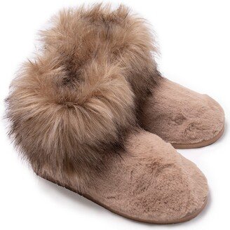 Pretty You Elsa Bootie Slippers In Camel