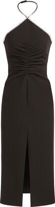 Piper Halter Crystal-Trim Midi-Dress