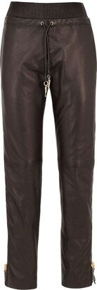 Tyler leather track trousers