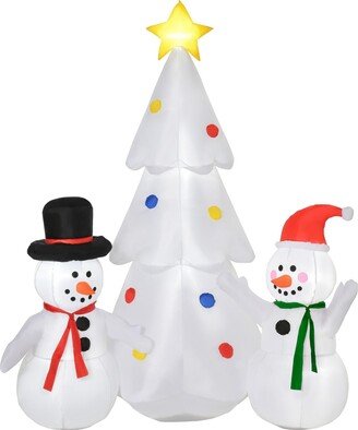Homcom 6' Christmas Inflatable Snowmen Outdoor Blow-Up Display