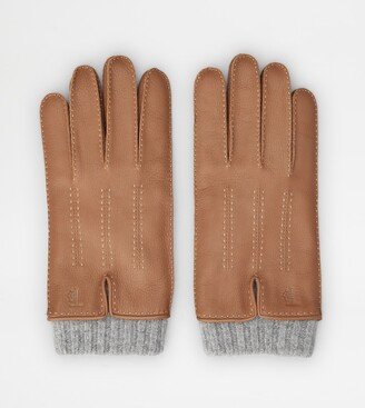 Gloves in Leather and Cashmere-AB