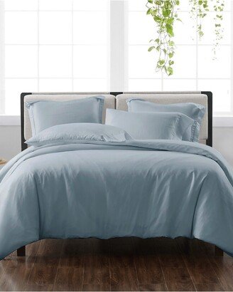 Solid Blue 3Pc Duvet Cover Set