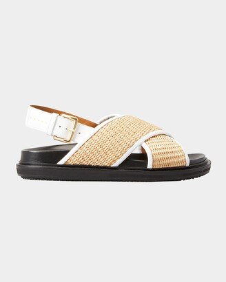 Fussbett Raffia Crisscross Slingback Sandals