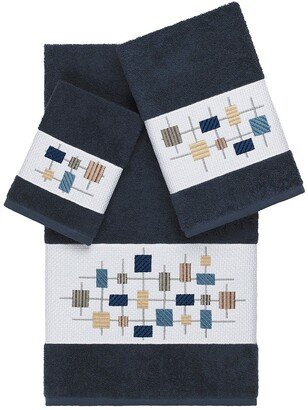 Khloe 3-Piece Embellished Towel Set - Midnight Blue