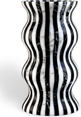 Versilla striped marble vase