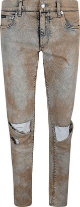 Distressed Rusted Jeans