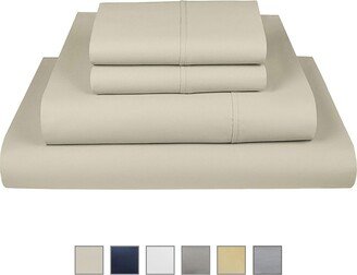 Fisher West New York Liberty 750 Thread Count Cotton Rich Wrinkle Resistant Twin Sheet 4-Piece Set, Fits Mattress Upto 17