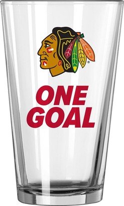 Chicago Blackhawks 16 Oz Team Slogan Pint Glass