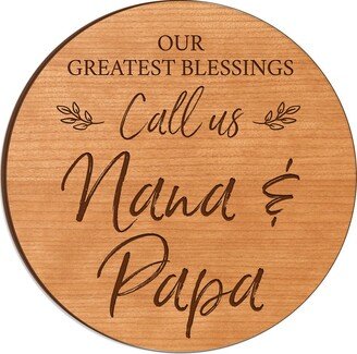 Lazy Susan | Turntable Stand Kitchen Table Centerpiece Modern Grandparents Gifts Wood Nana & Papa Gift-AC