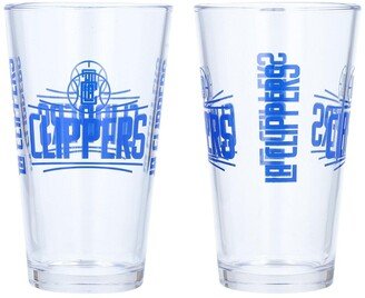 La Clippers Two-Pack 16 oz Pint Glass Set