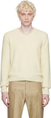 Off-White V-Neck Sweater-AA