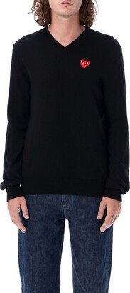 Icon Heart V-neck Sweater-AB