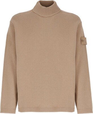 High-Neck Long-Sleeved Jumper-AB