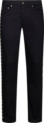 Straight Leg Eyelets-Detailed Pants