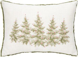 Winter Trees 13 x 20 Embellished Throw Pillow