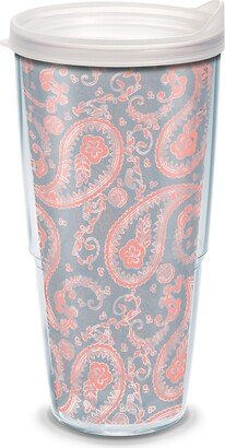 Tervis Paisley Pattern Made in Usa Double Walled Insulated Tumbler Travel Cup Keeps Drinks Cold & Hot, 24oz, Clear