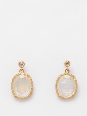 Maiden Moonstone & 18kt Gold Earrings