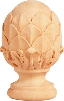 2Pcs Traditional Acanthus Pineapple Finial For Stair Post & Curtain Rod