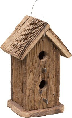 Rustic 2 Story Birdhouse | With Holes Wooden For Hanging