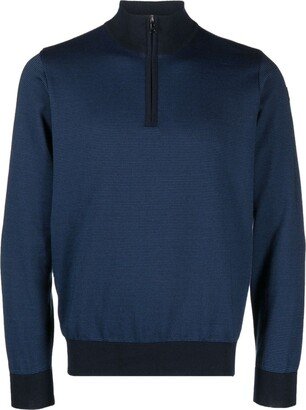 Logo-Patch Half-Zip Jumper