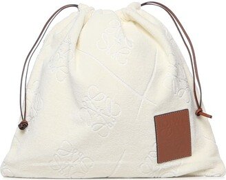 Drawstring Pouch In Cotton Towelling