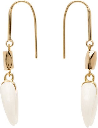 Gold & White Aimable Earrings