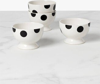 On The Dot 4-Piece Footed Dessert Bowl Set