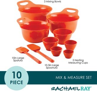 10-Pc. Mix and Measure Mixing Bowl Measuring Cup and Utensil Set