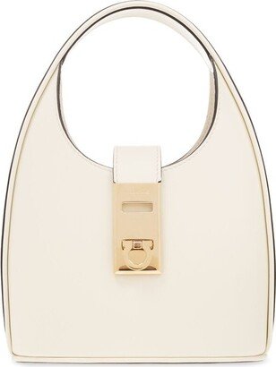 Gancini-Buckle Logo-Engraved Mini Hobo Bag