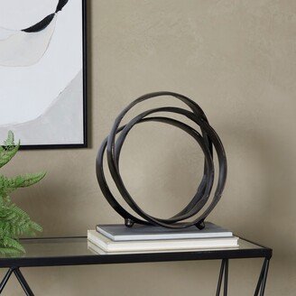 Studio 350 Black Aluminum Looped Abstract Sculpture