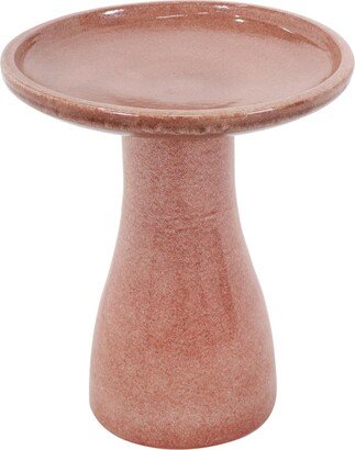 Sunnydaze Decor Duo-Tone Outdoor High-Fired Ceramic Glazed Bird Bath - Lava