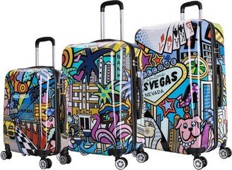 Lightweight Hardside Checked Spinner 3pc Luggage Set