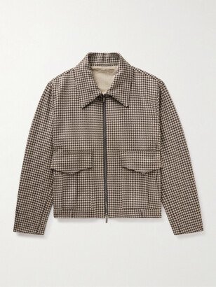 Stòffa Cropped Houndstooth Wool Blouson Jacket