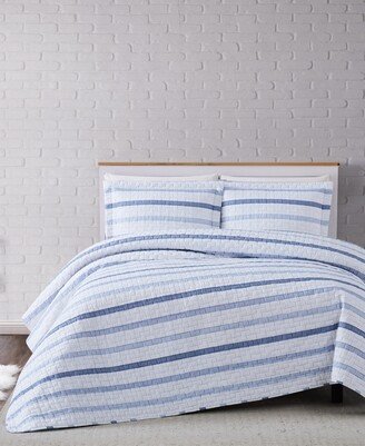 Waffle Stripe King Quilt Set