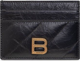 Logo Plaque Quilted Cardholder-AB