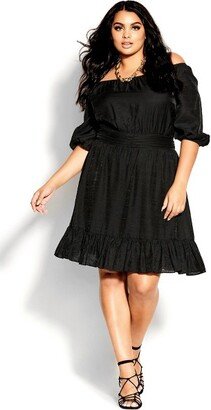 Women's Plus Size Mini Flirt Dress - - 18W